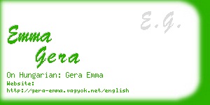 emma gera business card